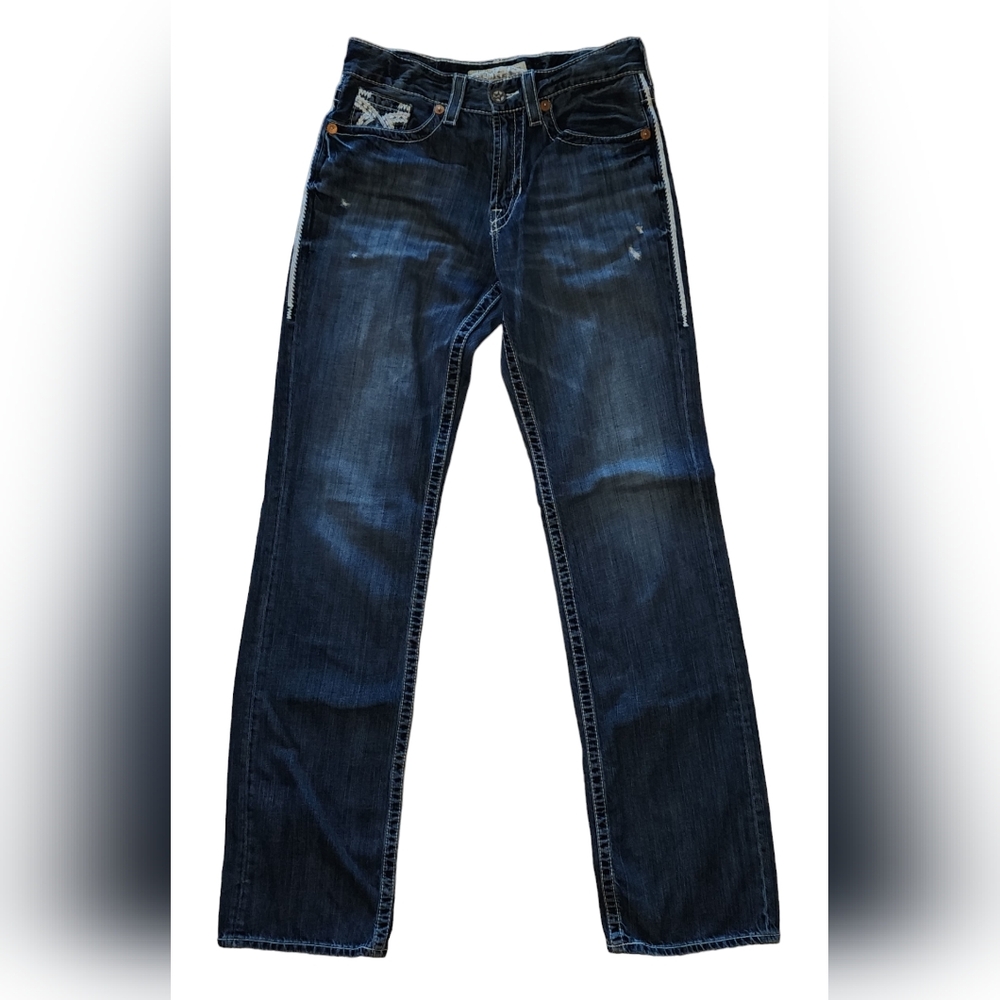 Size 31 XLong Big Star Vintage Voyager Straight Stretch Jeans - Picture 3 of 4